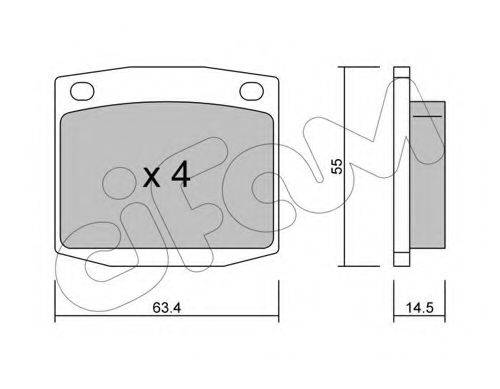 CIFAM 8224860 Комплект гальмівних колодок, дискове гальмо