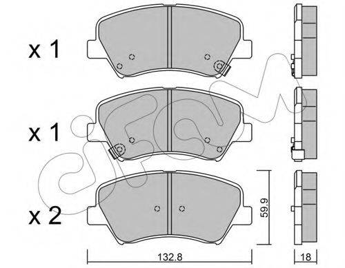 CIFAM 8229440 Комплект гальмівних колодок, дискове гальмо