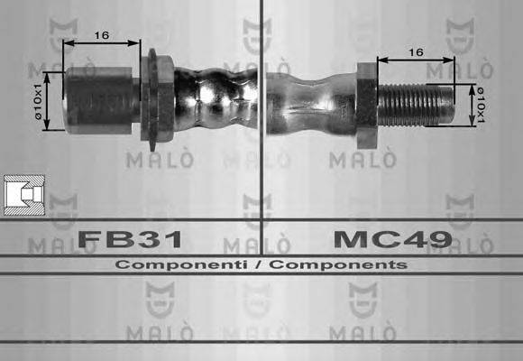 MALO 80147 Гальмівний шланг