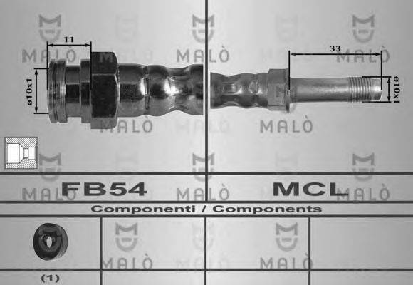 MALO 80256 Гальмівний шланг