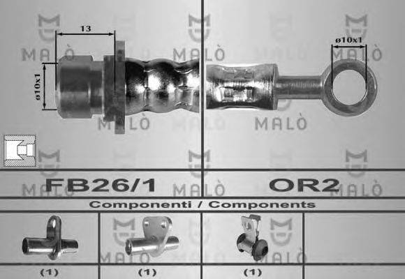 MALO 80332 Гальмівний шланг
