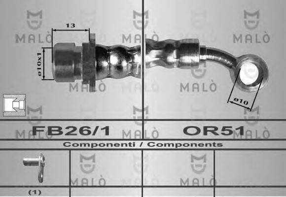 MALO 80464 Гальмівний шланг