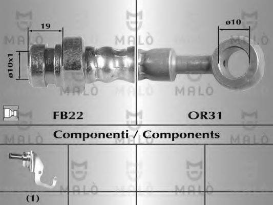 MALO 80513 Гальмівний шланг