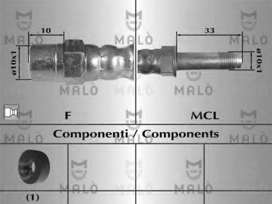 MALO 80711 Гальмівний шланг