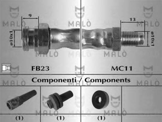 MALO 80718 Гальмівний шланг