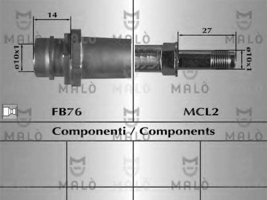MALO 80760 Гальмівний шланг