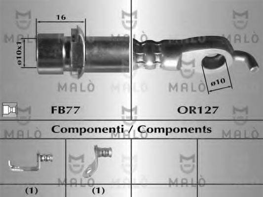 MALO 80884 Гальмівний шланг