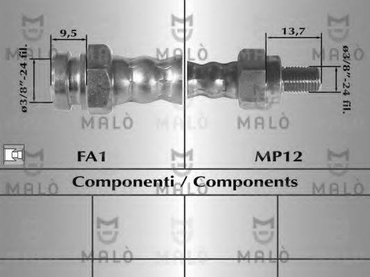MALO 8096 Гальмівний шланг