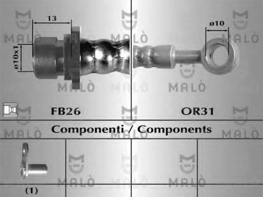 MALO 80971 Гальмівний шланг