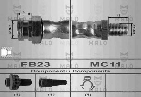 MALO 8484 Гальмівний шланг