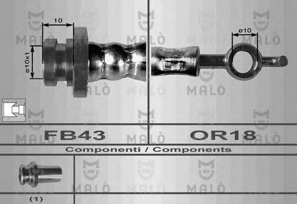 MALO 8617 Гальмівний шланг