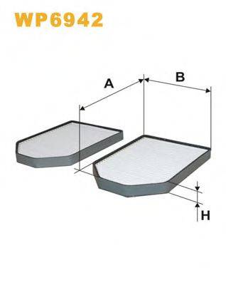 WIX FILTERS WP6942 Фільтр, повітря у внутрішньому просторі