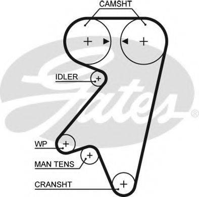 GATES 5191 Ремінь ГРМ