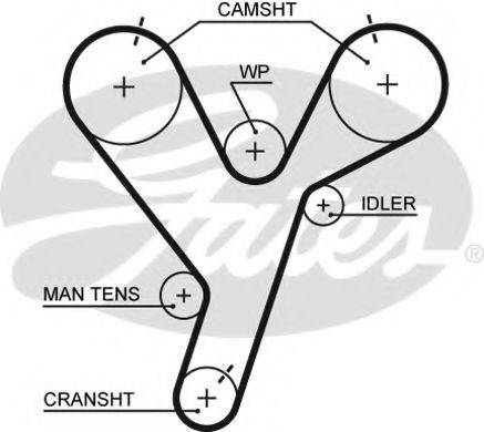 GATES 5446XS Ремінь ГРМ
