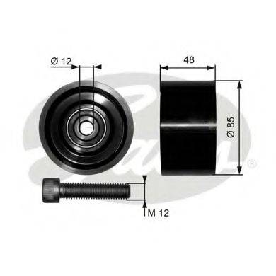 GATES T36111 Паразитний / провідний ролик, полікліновий ремінь