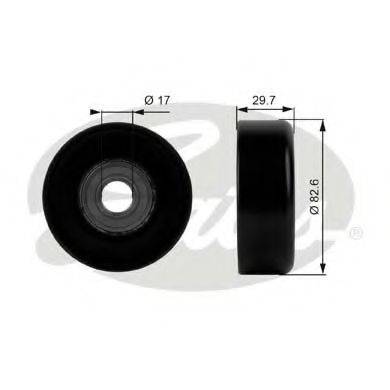GATES T38005 Паразитний / провідний ролик, полікліновий ремінь
