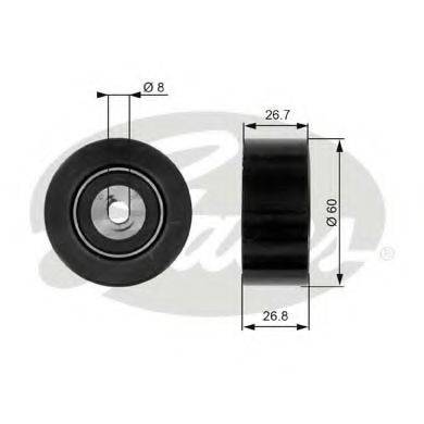 GATES T38280 Паразитний / провідний ролик, полікліновий ремінь