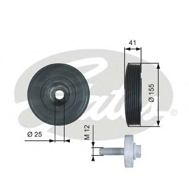 GATES TVD1017A Ремінний шків, колінчастий вал