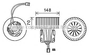 PRASCO BW8539 Електродвигун, вентиляція салону