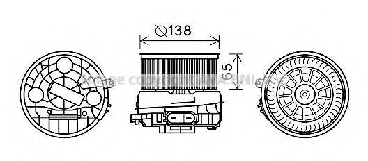 PRASCO CN8303 Електродвигун, вентиляція салону