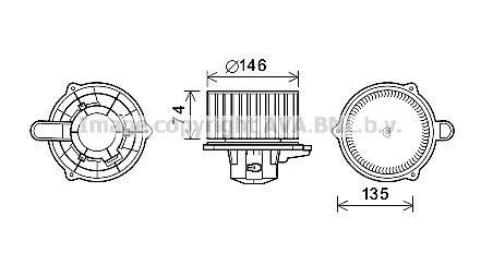 PRASCO HY8350 Електродвигун, вентиляція салону