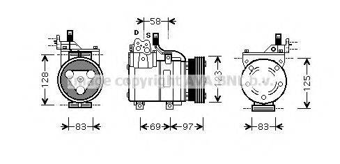 PRASCO HYAK093 Компресор, кондиціонер