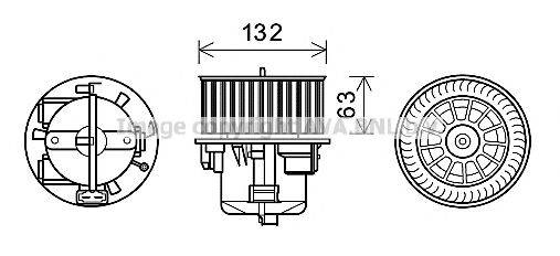 PRASCO VO8178 Електродвигун, вентиляція салону