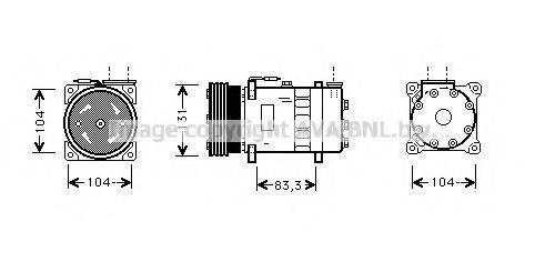 PRASCO AUK003 Компресор, кондиціонер