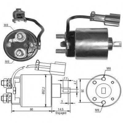 HOFFER 6646091 Тягове реле, стартер