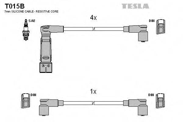 TESLA T015B Комплект дротів запалювання