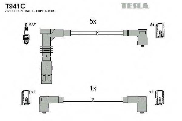 TESLA T941C Комплект дротів запалювання