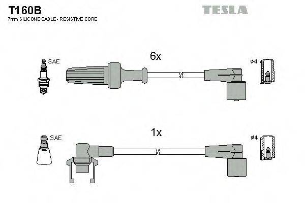 TESLA T160B Комплект дротів запалювання