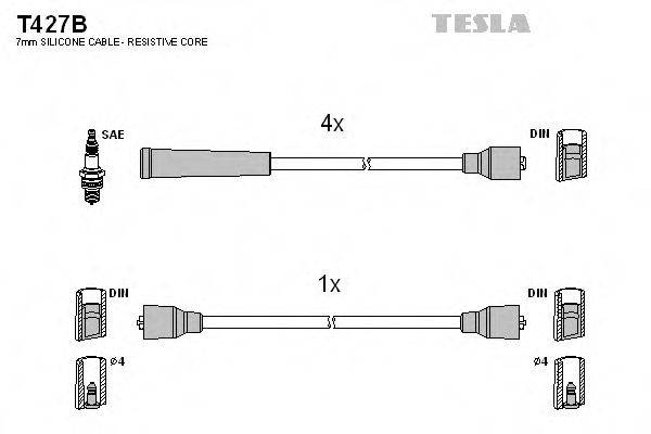 TESLA T427B Комплект дротів запалювання