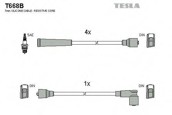 TESLA T668B Комплект дротів запалювання