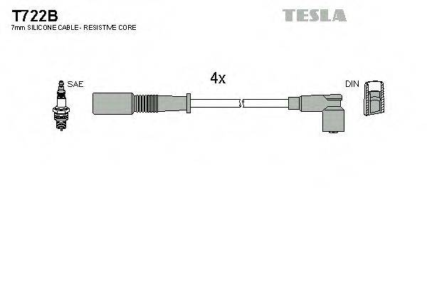 TESLA T722B Комплект дротів запалювання