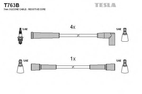 TESLA T763B Комплект дротів запалювання