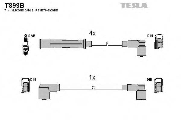 TESLA T899B Комплект дротів запалювання