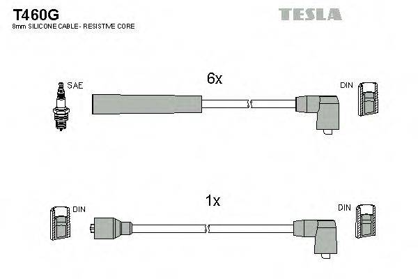 TESLA T460G Комплект дротів запалювання