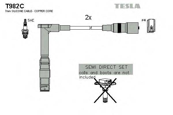 TESLA T982C Комплект дротів запалювання