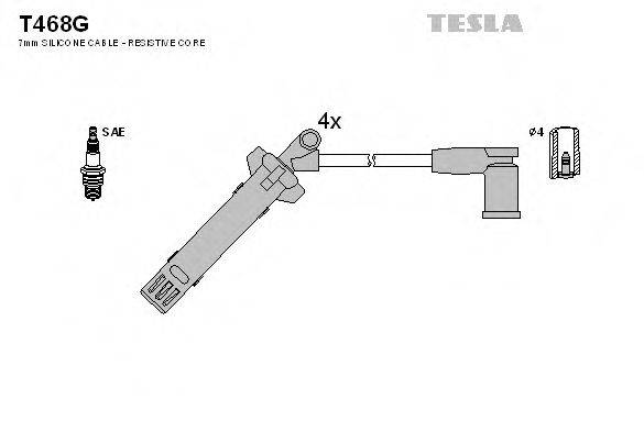 TESLA T468G Комплект дротів запалювання