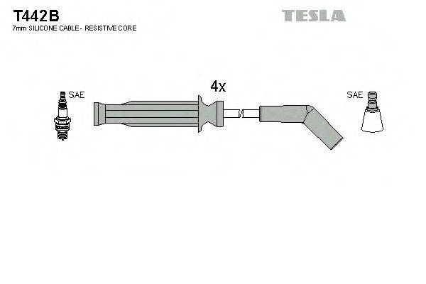 TESLA T442B Комплект дротів запалювання