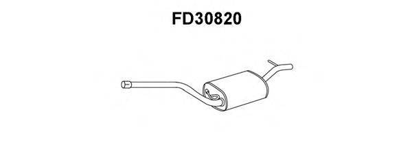 VENEPORTE FD30820 Середній глушник вихлопних газів