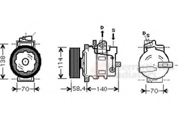 VAN WEZEL 0300K266 Компресор, кондиціонер