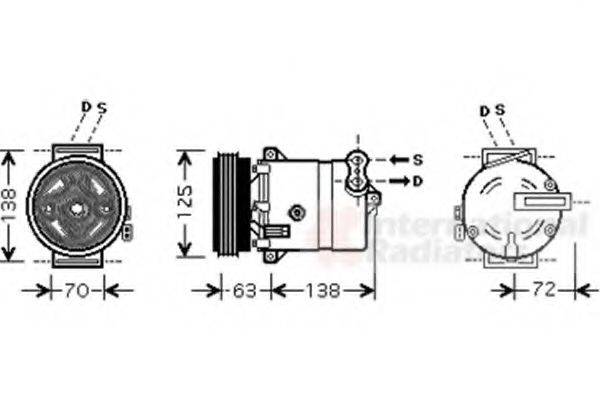 VAN WEZEL 1700K334 Компресор, кондиціонер