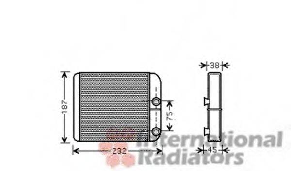 VAN WEZEL 59006129 Теплообмінник, опалення салону