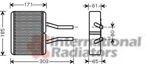 VAN WEZEL 27006193 Теплообмінник, опалення салону