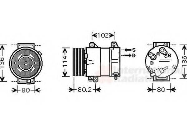 VAN WEZEL 4300K381 Компресор, кондиціонер