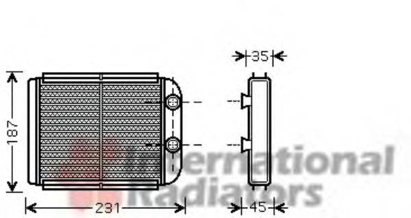 VAN WEZEL 59006132 Теплообмінник, опалення салону