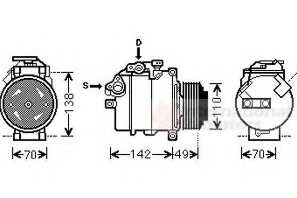 VAN WEZEL 0600K411 Компресор, кондиціонер