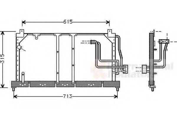 VAN WEZEL 37005224 Конденсатор, кондиціонер